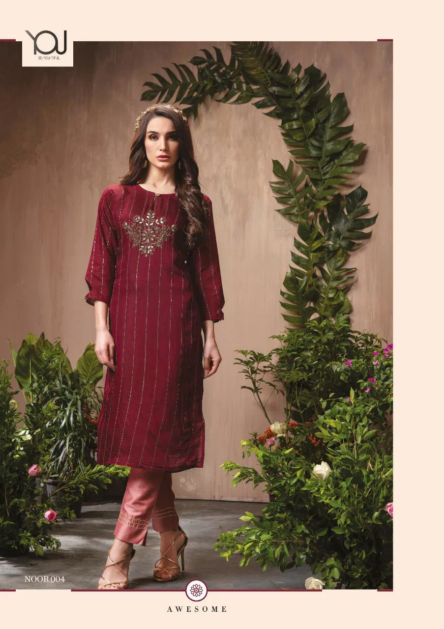 Wanna Noor latest Fancy Designer Festive Wear Kurti With Bottom Collection